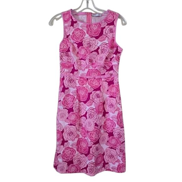 La Belle Women's Mini Dress Floral Print Pink Barbie Core Size Small - Picture 1 of 10
